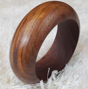 Beautiful Brown Wood Bangle Bracelet